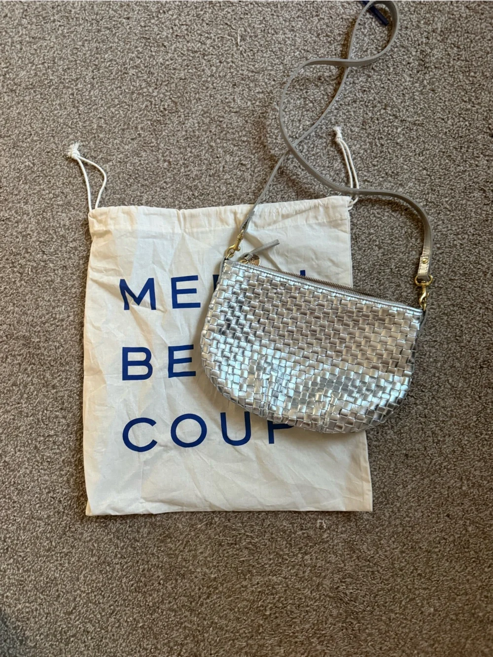 Clare V Petite Moyen - Silver Woven - Picture 1 of 6